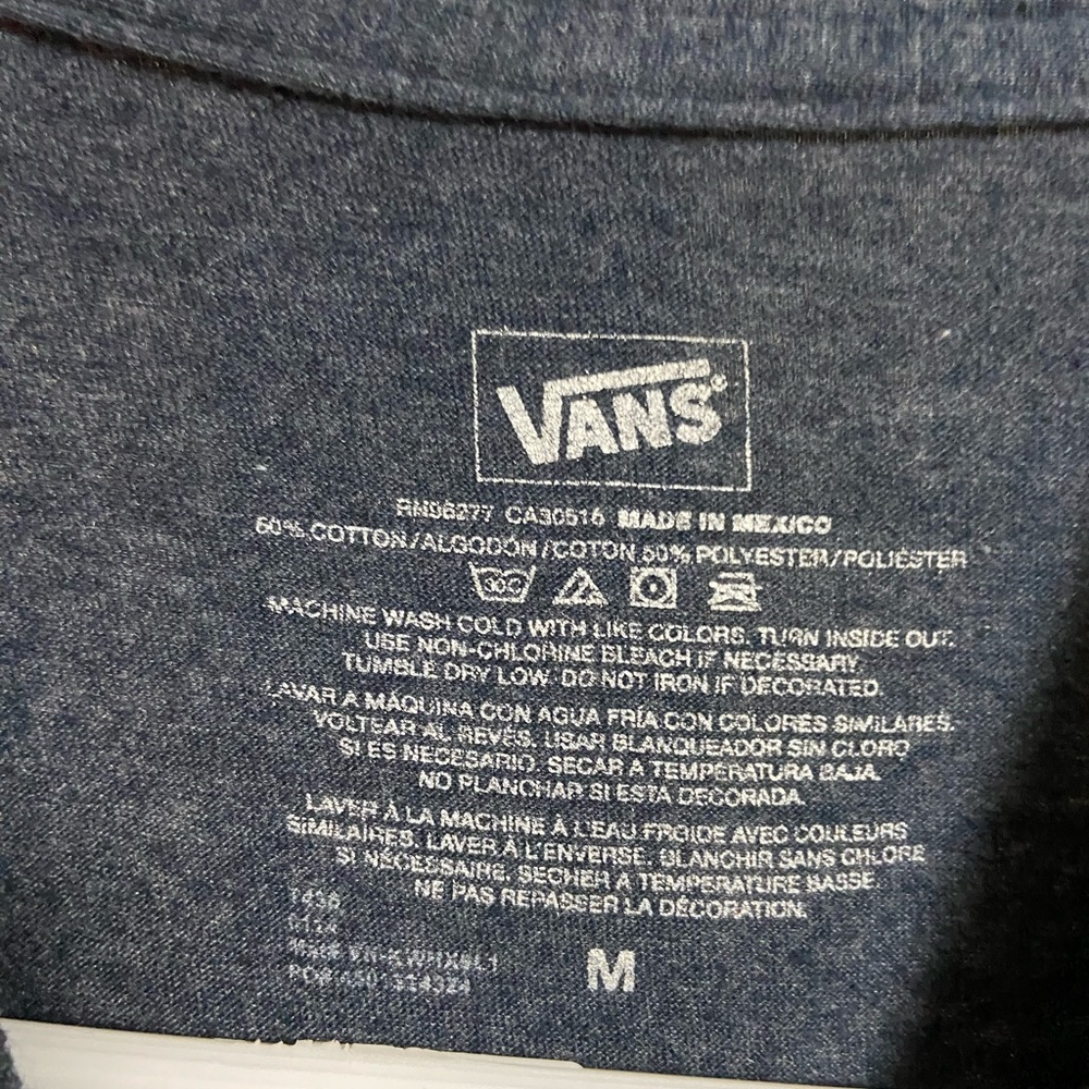 VANS Skate Scary Sky Full Graphic Horror Men’s M Steel Blue T-Shirt MINTY - Picture 3 of 5